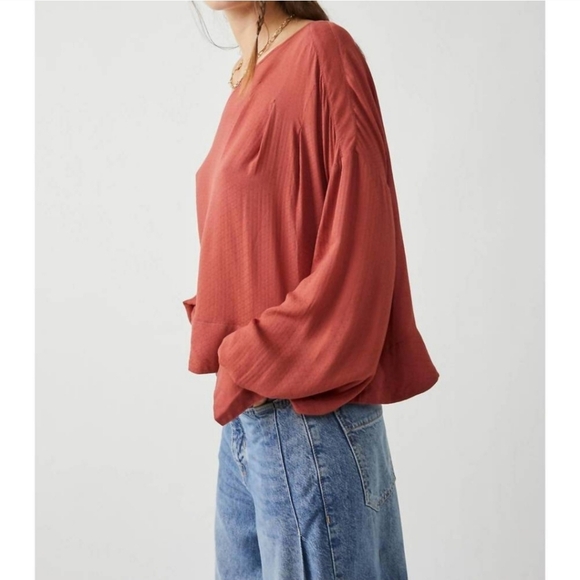 New Free People Off Shoulder Justina Top - Picture 3 of 8